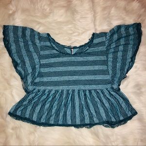 Free people flutter sleeve blouse